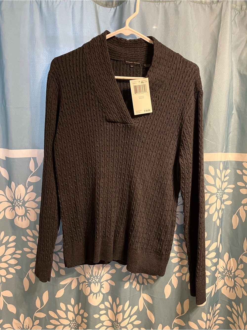 Jeanne Pierre dark grey xl sweater. NWT
